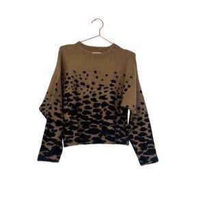 Rag Poets animal print cozy sweater size medium